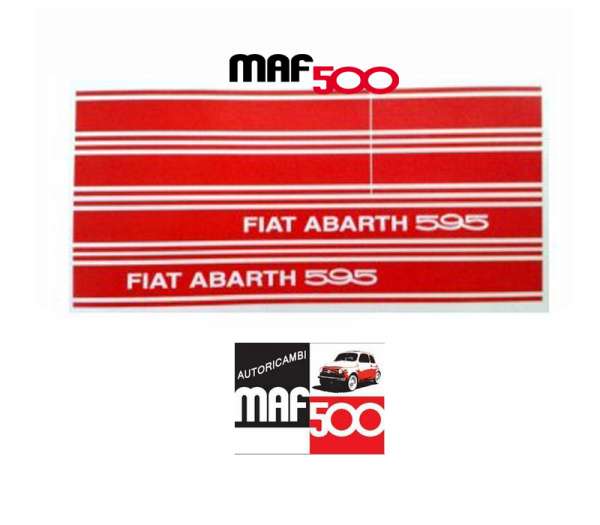 Kit strisce laterali fiancata adesivi Abarth 595 Fiat 500