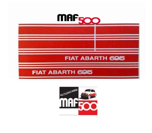 Kit strisce laterali fiancata adesivi Abarth 695 Fiat 500